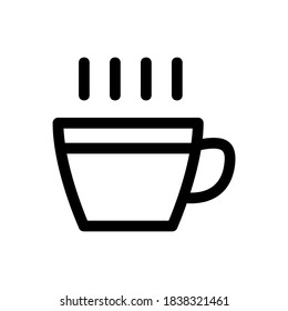warm coffee icon or logo isolated sign symbol vector illustration - high quality black style vector icons

