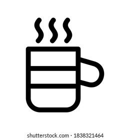 warm coffee icon or logo isolated sign symbol vector illustration - high quality black style vector icons
