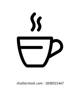 warm coffee icon or logo isolated sign symbol vector illustration - high quality black style vector icons
