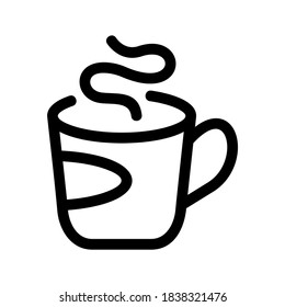 warm coffee icon or logo isolated sign symbol vector illustration - high quality black style vector icons
