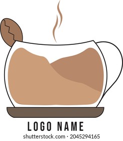 logotipo de café caliente adecuado para emprendedores de cafés