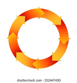warm color arrow chart banner for workflow layout, diagram, number options, step up options, web design, infographics