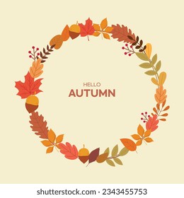 Warm color autumn background illustration