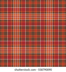 Warm color check plaid square pixel seamless pattern. Vector illustration.
