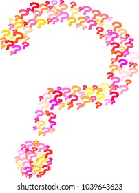 Warm color Crowded question mark
