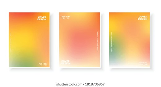 diseño de página de portada de degradado de color cálido