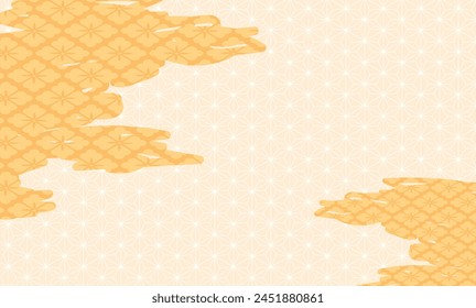 Warm color Japanese pattern background illustration material