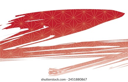 Warm color Japanese pattern background illustration material