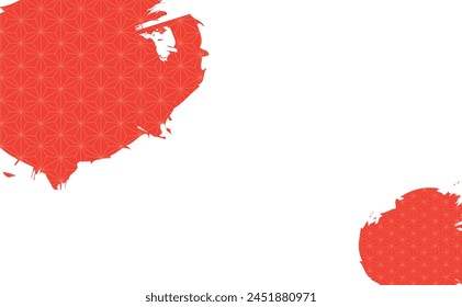 Warm color Japanese pattern background illustration material