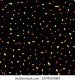 Warm Color Pixel Pattern or Background in Dark Background in Pixel Art