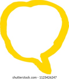 Warm color Speech balloon with Bold line