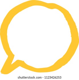 Warm color Speech balloon with Bold line