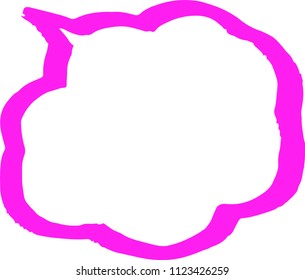 Warm color Speech balloon with Bold line