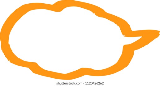 Warm color Speech balloon with Bold line