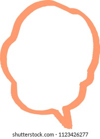 Warm color Speech balloon with Bold line