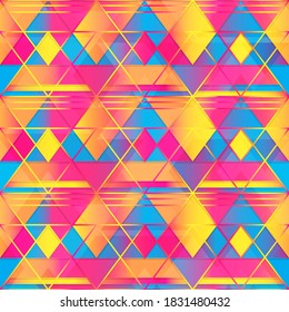 Warm color triangle seamless texture.