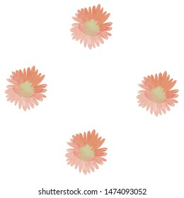 Warm colored background set of gradient flowers. Geometric wallpaper of tropical multicolor plants. Pastel template set special por invitations to weddings, anniversaries, birthdays or others.