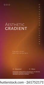 Warm colored gradient mesh with abstract background