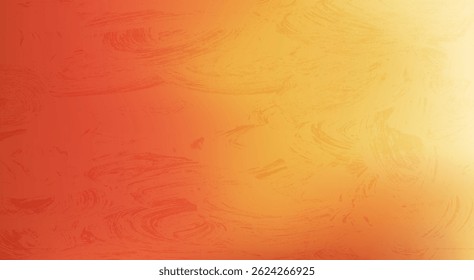 Warme Farben Farbverlauf-Hintergründe mit abstraktem Rauschen. Sonnige Herbst Retro Gradation Vorlage. Vektorrotes, gelbes hitzestrukturiertes Glas.