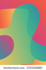  Warm and Cool Dynamic Gradient with Retro Texture. Abstract gradient background with flowing. Subtle grainy texture adds a retro, dynamic effect vector illustration