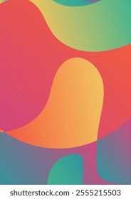  Warm and Cool Retro Curves Gradient Background. Abstract gradient background with flowing. Subtle grainy texture adds a retro, dynamic effect vector illustration