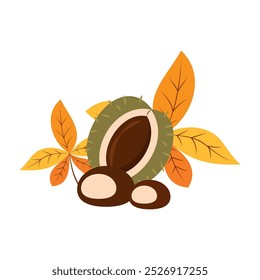 Warm and cozy autumn-themed illustrations with seasonal motifs Thanksgiving