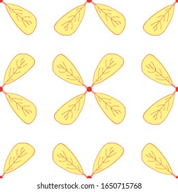 Warm Crossing Flower Seamless Pattern
