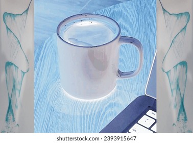A warm Cup of Coffee along with online Work when you are too tired 