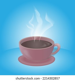 Warm cup of coffee illustration