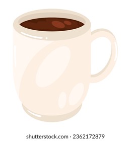 warm cup of drink chocolate isolated icon