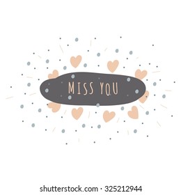 Warm and cute quote. Can be used for postcard, invitation and etc