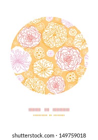 Warm day flowers circle decor pattern background