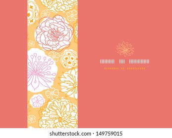 Warm day flowers horizontal seamless pattern background