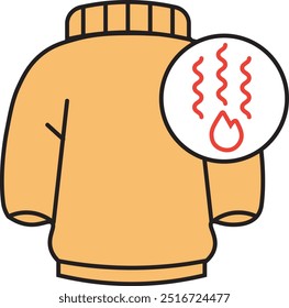 Warm days with warm clothes, accompanied by the symbol of fire which gives extra warmth in every cold weather. Always ready to fight the cold comfortably.