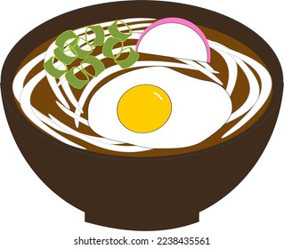 Warm and delicious Tsukimi udon
