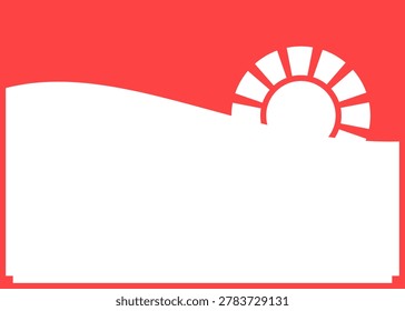 warm dessert sunset postcard template monocrome variation