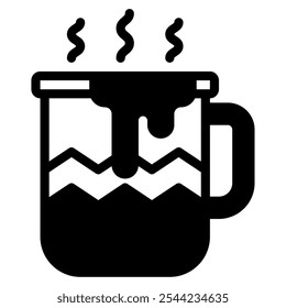 Warm drink christmas vector icon illustration