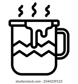 Warm drink christmas vector icon illustration