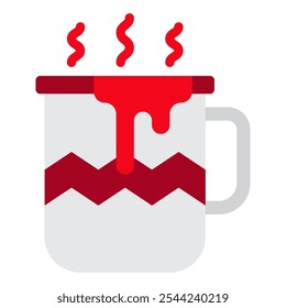 Warm drink christmas vector icon illustration