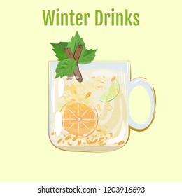 Warm drink in the cold winter