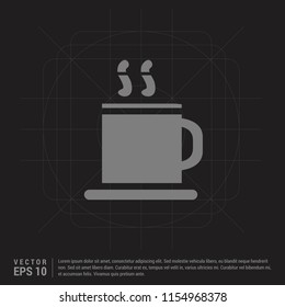 Warm drink icon - Black Creative Background - Free vector icon
