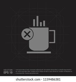 Warm drink icon - Black Creative Background - Free vector icon