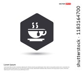 Warm drink icon Hexa White Background icon template - Free vector icon