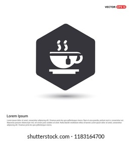 Warm drink icon Hexa White Background icon template - Free vector icon