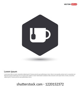 Warm drink icon Hexa White Background icon template - Free vector icon