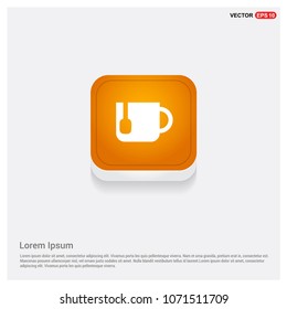 Warm drink icon Orange Abstract Web Button