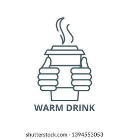 Warm drink vector line icon, linear concept, outline sign, symbol