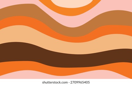 Fondo ondulado abstracto de tonos tierra cálidos