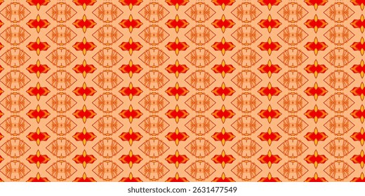 Warm Earth-Tone Seamless Geometric Pattern with Yellow Highlights