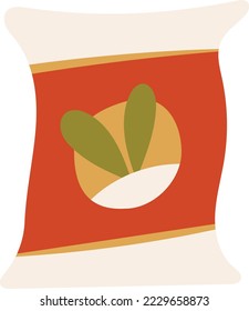 Warm earthy gardening fertilizer sack illustration